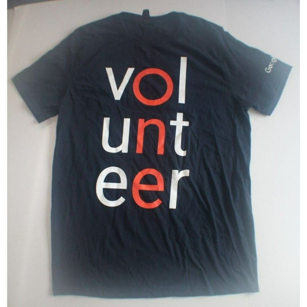 Google Serve 10 Years of Impact Volunteer Shirt Google.org Size Men's Small